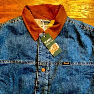 Wrangler x Buffalo Trace limited edition Sherpa trucker jacket, LARGE, NWT